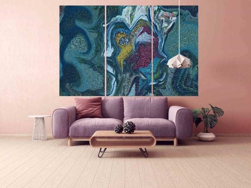 Marble wall decor Marble canvas abstract Abstract wall art paintings on canvas Multi panel wall art Marble canvas Pour painting