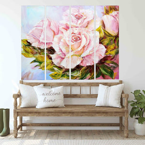 Flowers wall art Vintage floral oil painting home wall decor canvas painting Wall art boho flowers flowers canvas living room wall art