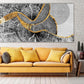 Black and gold abstract wall art Abstract painting Abstract print Abstract canvas Multi panel wall art Housewarming gift