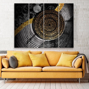 Black and gold abstract wall art sets of 4 Abstract wall art paintings on canvas home wall decor canvas painting modern abstract art
