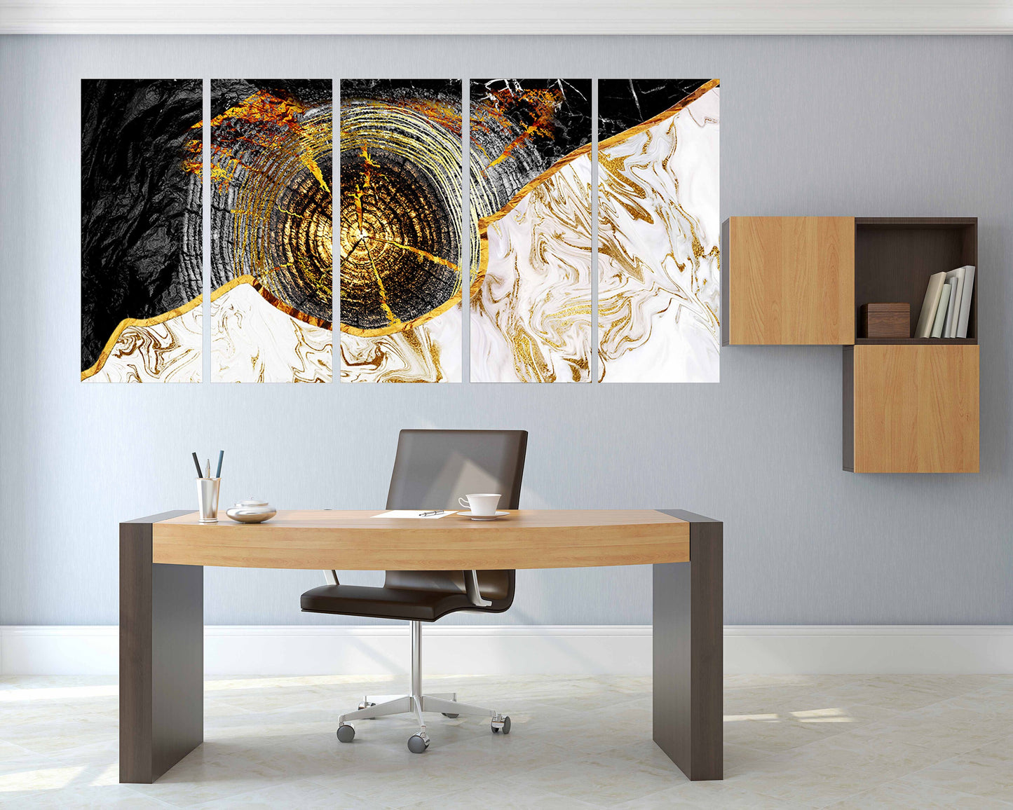 Bedroom wall art marble Modern Abstract art print Multi panel canvas room wall decor Abstract canvas painting Extra large wall art