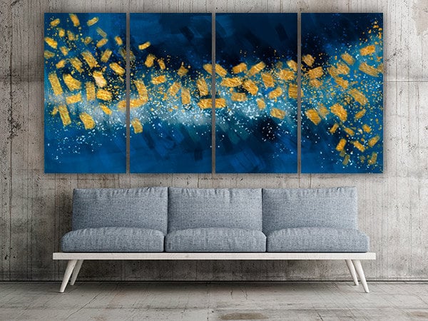 Large wall art framed abstract, modern abstract art, multi panel canvas, abstract wall art, abstract painting, extra large wall art