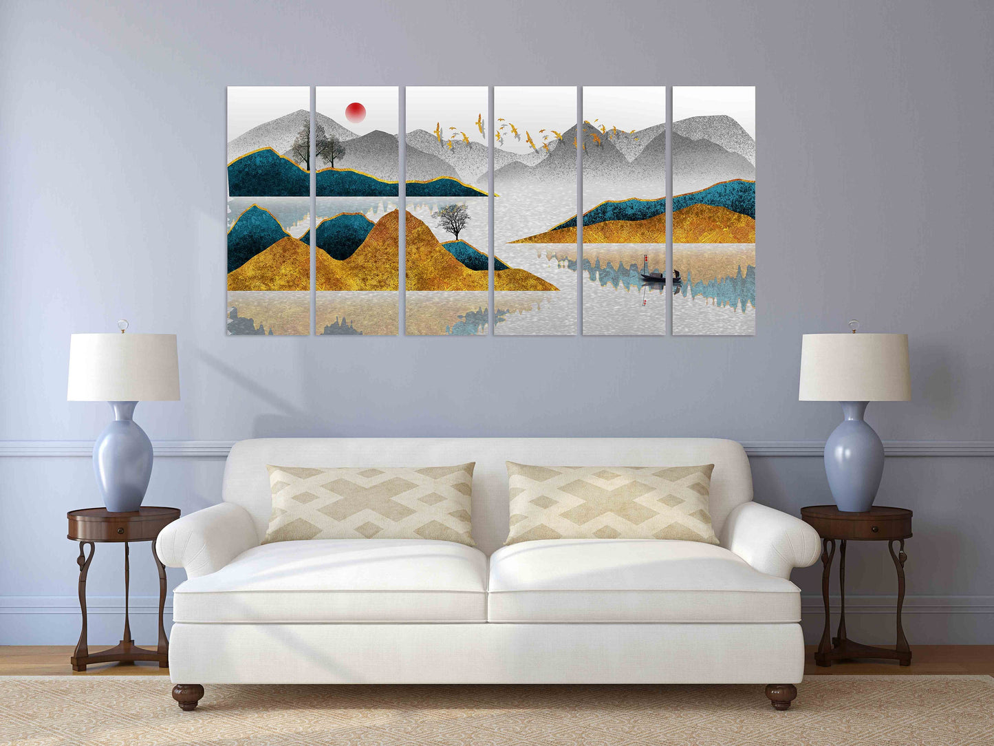 Blue ridge mountains wall art Mountain line art wall print Modern abstract art Abstract art print Abstract wall art Abstract painting