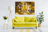 Buddha decor wall  art indian paintings on canvas religious extra large multi panel wall art Housewarming gift home painting