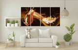 Wine wall art Kitchen wall decor canvas Extra large Multi panel сanvas painting housewarming gift printable art