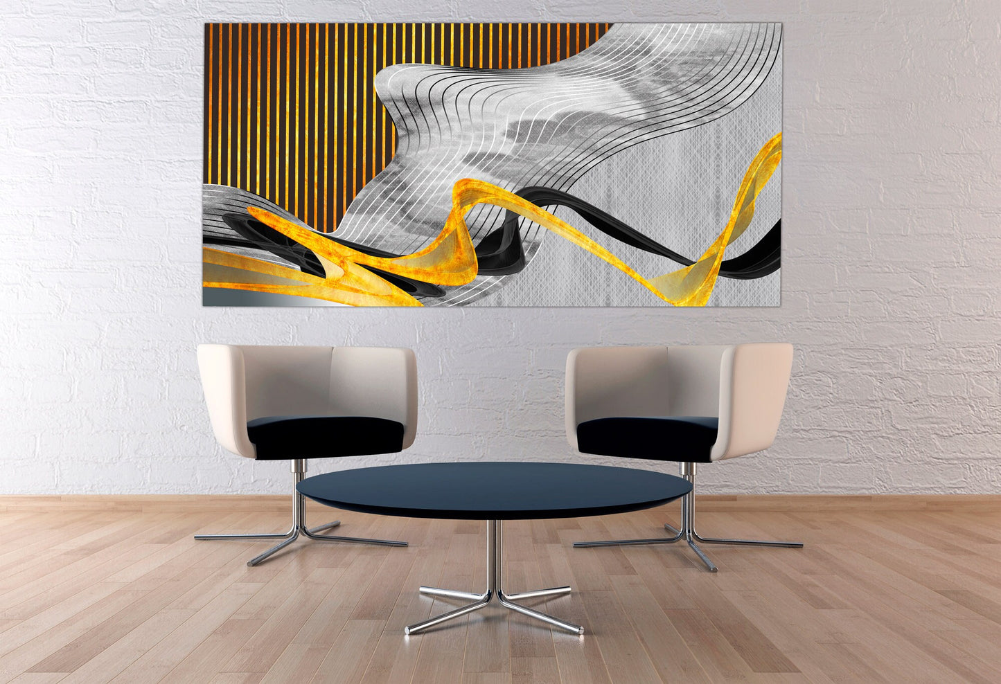 Grey Gold art Abstract art print Modern abstract art Multi panel canvas Abstract wall art Abstract painting Extra large wall art