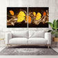 Abstract leaves wall art paintings on canvas Home wall decor Canvas painting Housewarming and wedding gift