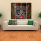 Crazy cat makeup oil painting pet portrait wall art farmhouse animal wall decor nursery extra large multi panel canvas art painting