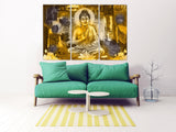 Buddha decor wall  art indian paintings on canvas religious extra large multi panel wall art Housewarming gift home painting