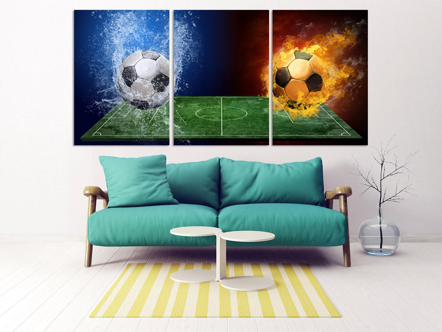 Football wall art Soccer ball art American Football Sports wall art Large abstract canvas art Soccer wall art football player gift