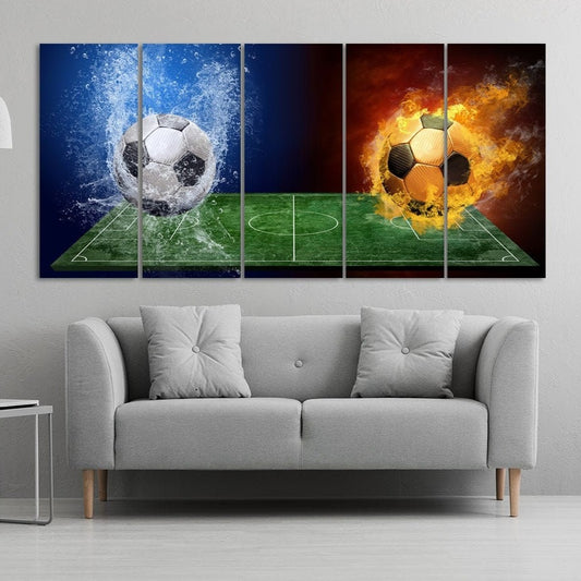 Football wall art Soccer ball art American Football Sports wall art Large abstract canvas art Soccer wall art football player gift