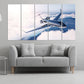 Custom airplane wall art Clouds painting extra large multi panel light sky blue wall art sea bedroom kitchen wall decor housewarming gift
