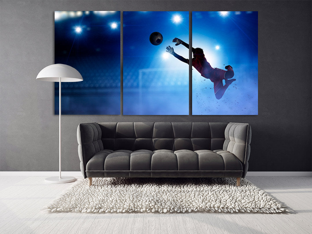 Football wall art Soccer ball art American Football Sports wall art Large abstract canvas art Soccer wall art football player gift