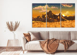 Mountains wall art Landscape painting on canvas Nature prints home bedroom wall decor extra large multi panel canvas painting