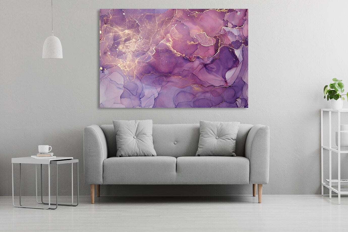 Purple marble Abstract multi panel art wall art paintings on canvas home wall decor housewarming gift canvas painting