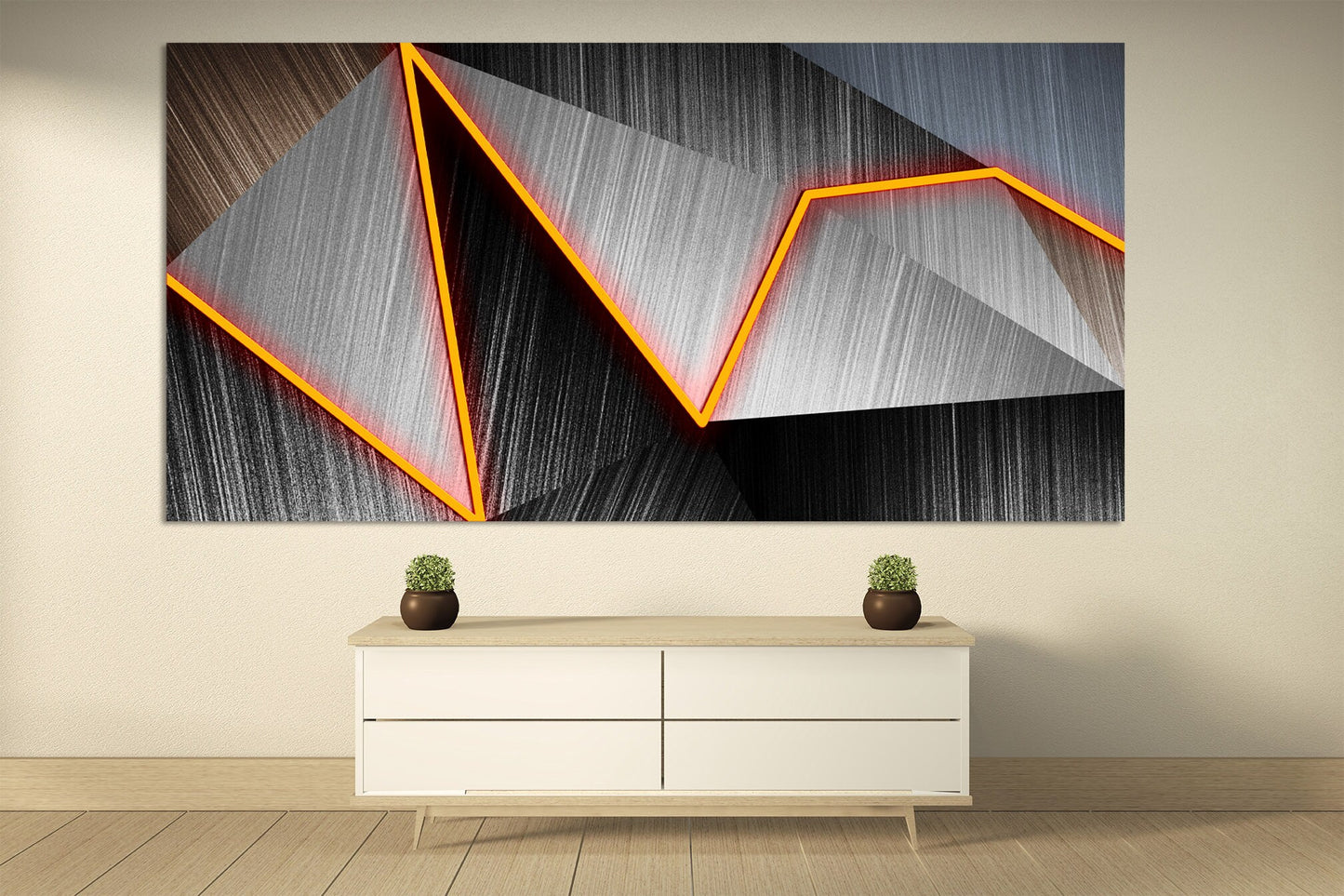 Geometric wall art Abstract print framed canvas painting Home wall decor Huge Multi panel wall art Dark large wall art