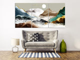 Mountain wall decal Blue ridge mountains line art wall print Modern abstract wall art Abstract canvas painting