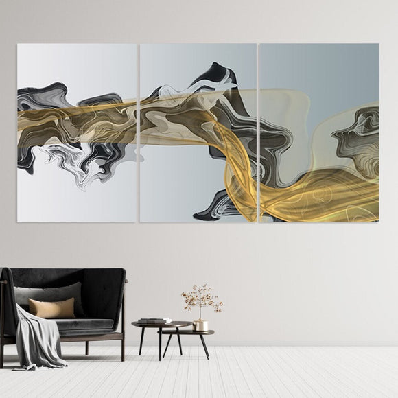 Abstract painting Modern abstract wall art Multi panel canvas room wall decor trendy abstract print Extra large wall art calm horizontal art