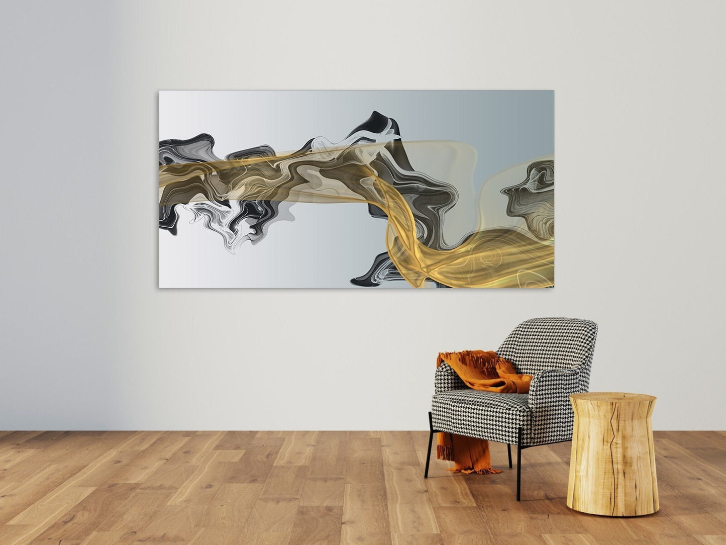 Abstract painting Modern abstract wall art Multi panel canvas room wall decor trendy abstract print Extra large wall art calm horizontal art