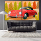 Car wall art retro vintage room wall decor very large canvas paintings bedroom housewarming gift framed canvas
