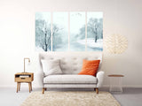 Winter wonderland Wake forest Modern abstract Canvas painting Original wall art print on canvas unique gift Wall decor