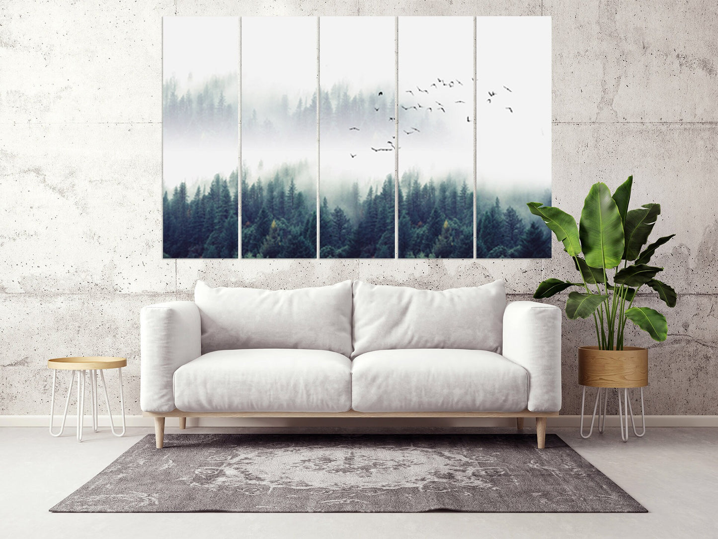 Forest wall art paintings on canvas home wall decor canvas painting housewarming and wedding gift farmhouse wall decor multi panel wall art