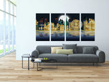 City at night decor Canvas painting Extra large multi panel wall art Picture frames Home wall decor picture Night city Wall collage kit