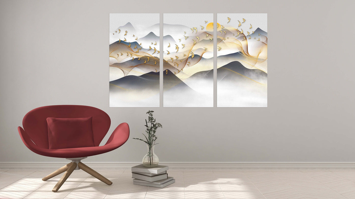 Rocks and mountains Framed wall art mountains Canvas painting Mountain wall Prints Modern Abstract Canvas Home wall decor