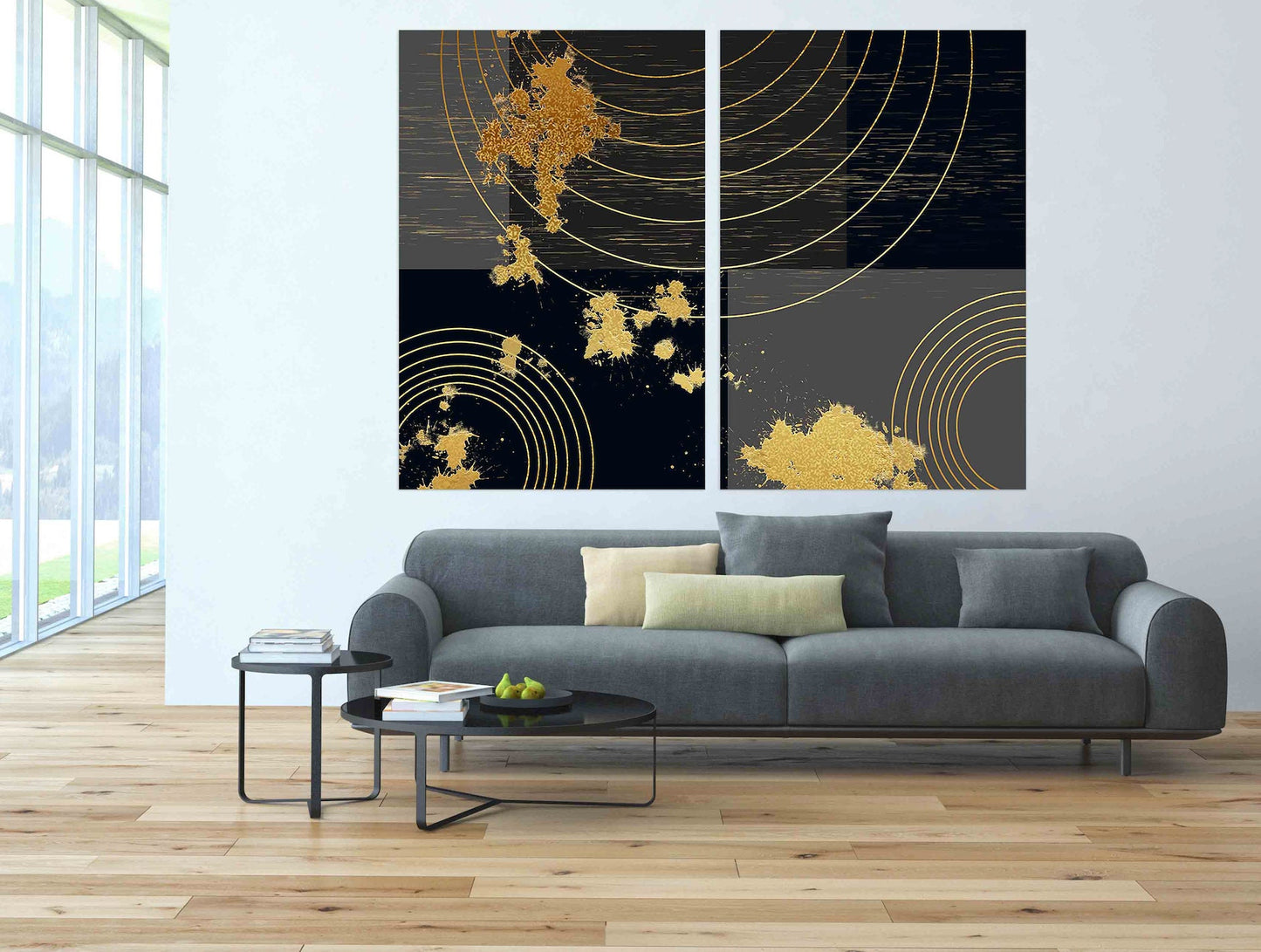 Geometric patterns Modern abstract art Wall collage kit Multi panel canvas Wall art Canvas painting Abstract wall art Home wall decor