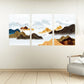 Mountain lake painting original art lake Framed wall art mountains Canvas painting Home wall decor Rocks and mountains 3 piece frame canvas