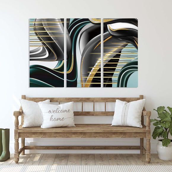Home wall decor Abstract wall art Modern abstract art Multi panel canvas 3 piece wall art Abstract expressionist painting