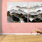 Smoky mountains wall art 3 panel canvas Rocks and mountains Home wall decor Outdoors mountains wall art Canvas painting