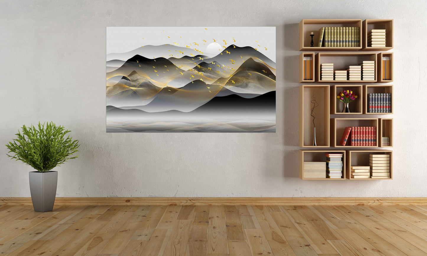 Framed wall art mountains Smoky mountains wall art Home wall decor Rocks and mountains Home wall decor 3 panel canvas