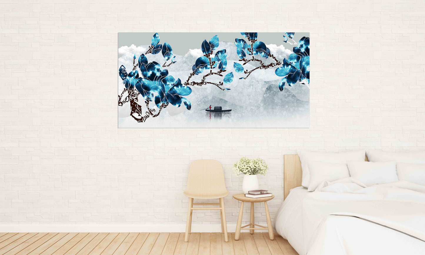 Flower wall panel Sakura blossoms Japanese wall art Canvas painting Home wall decor 3 piece frame canvas Asian wall art