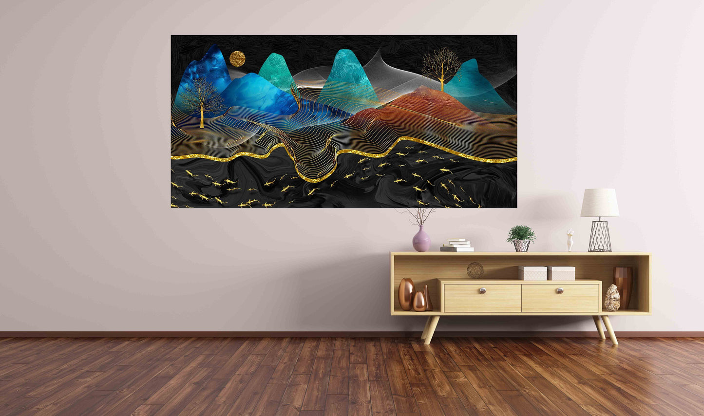 Rocks and mountains Smoky mountains wall art 3 panel canvas Home wall decor Outdoors mountains wall art Canvas painting