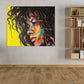 African canvas art African american bright wall art Multi panel extra large canvas art painting Afro woman Trendy wall art