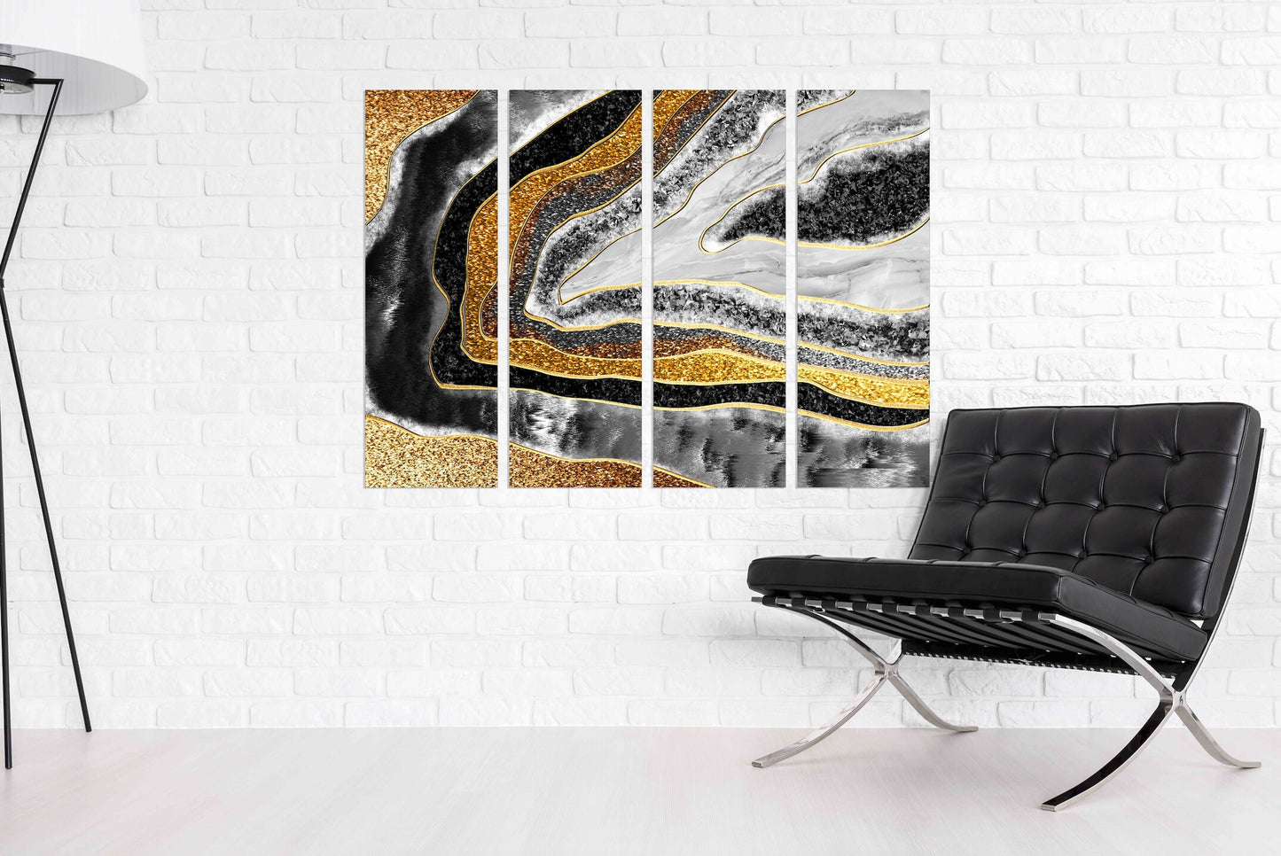 Marble decor Home wall decor 3 piece frame canvas painting large Modern abstract art Expressionist painting Abstract wall art