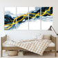 Canvas wall art Modern abstract wall art calm horizontal art Multi panel canvas room wall decor Abstract painting Extra large wall art