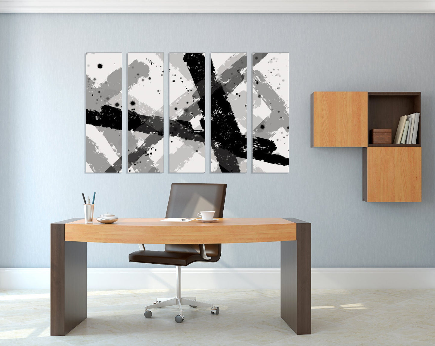 Large abstract wall art Multi panel canvas wall art sets for bedroom Trendy room decor Modern abstract art print framed canvas painting