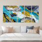 Canvas wall art Modern abstract canvas painting Bright wall art Multi panel canvas print room wall decor Extra large wall art
