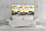 Great smoky mountains wall art  Abstract canvas painting Bedroom 3 prints mountains Abstract art print Multi panel canvas wall art