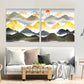 Great smoky mountains wall art  Abstract canvas painting Bedroom 3 prints mountains Abstract art print Multi panel canvas wall art