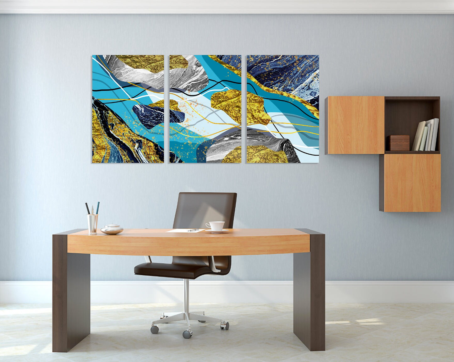 Canvas wall art Modern abstract canvas painting Bright wall art Multi panel canvas print room wall decor Extra large wall art