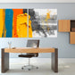 Pour painting Bright large wall art Modern abstract art Multi panel canvas Abstract wall art Abstract painting Extra large wall decor