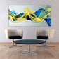 Blue and yellow wall art trendy Extra large Abstract wall art Modern Abstract painting Multi panel canvas room wall decor