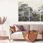 Tropical leaves wall art canvas painting, tropical wall decor, tropical poster, floral canvas wall art, extra large wall art