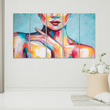 Naked woman painting print, woman oil painting, sexy woman wall art, beautiful woman art, canvas bathroom wall decor