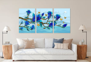 Minimalist magnolia print canvas, magnolia painting, flowers wall art, botanical framed canvas paintings, floral canvas extra large wall art