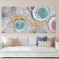 Japanese wall art, asian goldfish art, abstract canvas painting, horizontal home decor wall art, extra large multi panel wall art