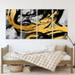 Oversized yellow and black wall art, abstract wall art, , blue and gold wall art, abstract painting extra large canvas wall art